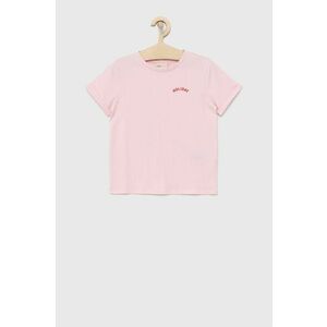 Detské bavlnené tričko Kids Only ružová farba, vyobraziť