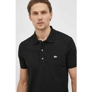Bavlnené polo tričko Lacoste PH4014.-001, čierna farba, jednofarebné vyobraziť