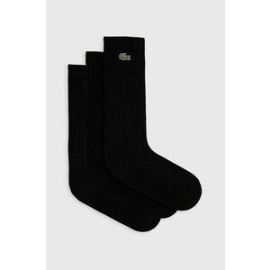 Ponožky Lacoste pánske, čierna farba vyobraziť