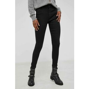 Nohavice Answear Lab Push-up dámske, čierna farba, priliehavé, vysoký pás vyobraziť