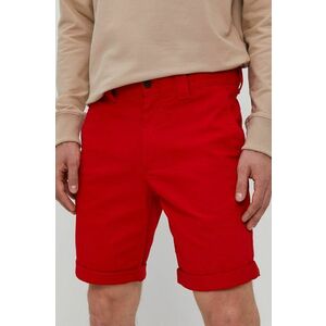 Šortky Tommy Jeans pánske, červená farba vyobraziť