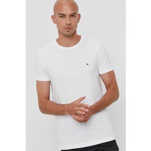 Tričko Tommy Hilfiger pánske, biela farba, jednofarebné vyobraziť