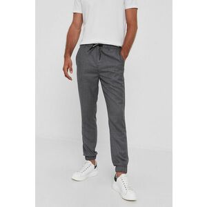 Nohavice Calvin Klein Jeans pánske, šedá farba, jogger vyobraziť