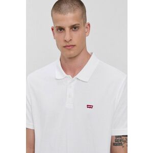 Polo tričko Levi's 35883.0003-Neutrals, pánske, biela farba, jednofarebné vyobraziť