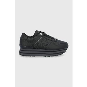Topánky Tommy Hilfiger čierna farba, na platforme vyobraziť