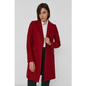 Kabát Tommy Hilfiger dámsky, červená farba, prechodný vyobraziť