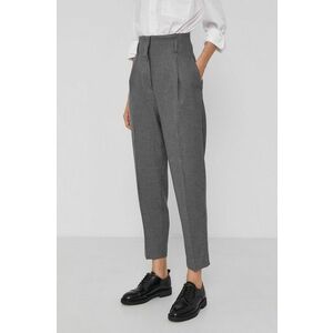 Nohavice Sisley dámske, šedá farba, cigaretový strih, vysoký pás vyobraziť