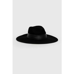 Vlnený klobúk Twinset čierna farba, vlnený vyobraziť