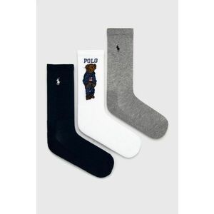 Ponožky Polo Ralph Lauren (3-pack) dámske, tmavomodrá farba vyobraziť