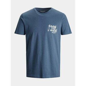 Modré tričko s potlačou Jack & Jones Streams vyobraziť