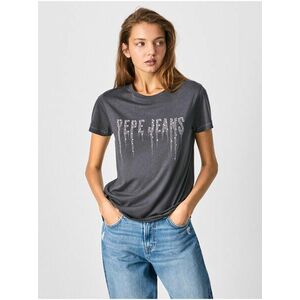 Tričká s krátkym rukávom pre ženy Pepe Jeans - tmavosivá vyobraziť