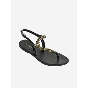 Čierne sandále s detailmi v zlatej farbe Grendha vyobraziť