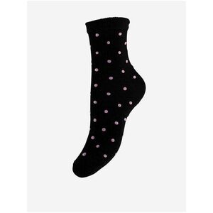 Čierne bodkované ponožky Pieces Diana vyobraziť