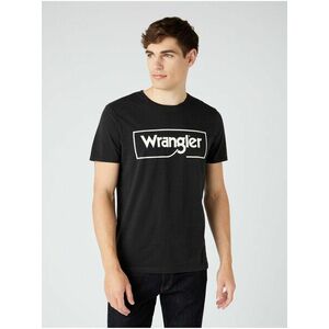 Čierne pánske tričko s nápisom Wrangler vyobraziť