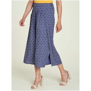 Modré dámske vzorované culottes nohavice Tranquillo vyobraziť