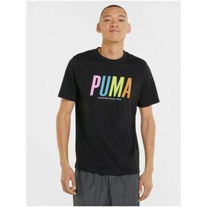 Čierne pánske tričko s potlačou Puma Graphic vyobraziť