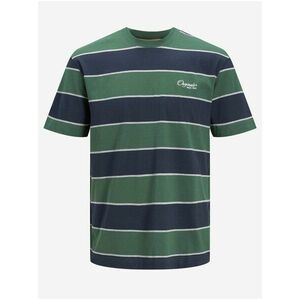 Zeleno-modré pruhované tričko Jack & Jones Neo vyobraziť