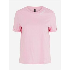 Ružové tričko s nápisom Pieces Velune vyobraziť