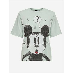 Svetlozelené tričko s potlačou ONLY Mickey vyobraziť