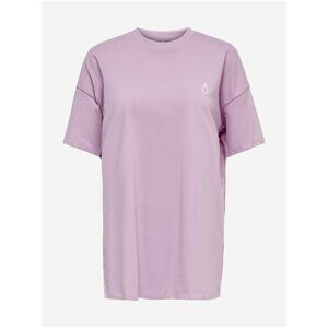 Ružové oversize tričko s potlačou ONLY Tina vyobraziť