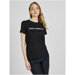 Čierne dámske tričko KARL LAGERFELD vyobraziť