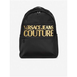 Čierny pánsky batoh s nápisom Versace Jeans Couture vyobraziť