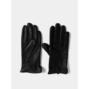 Čierne kožené rukavice Pieces Nellie vyobraziť