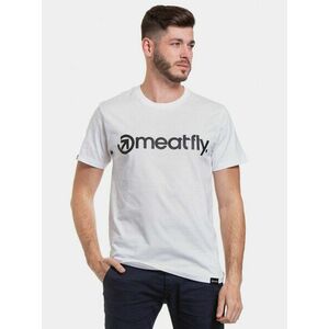 Biele pánske tričko s potlačou Meatfly Logo vyobraziť