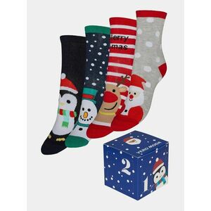 Sada štyroch párov ponožiek s vianočným motívom VERO MODA vyobraziť