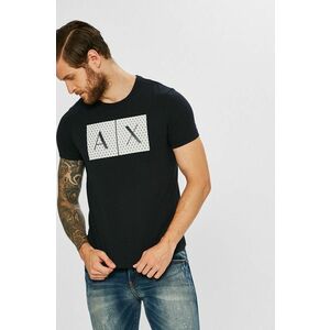 Bavlnené tričko Armani Exchange tmavomodrá farba, s potlačou vyobraziť