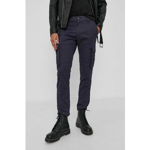 Nohavice Calvin Klein Jeans pánske, tmavomodrá farba, rovné vyobraziť