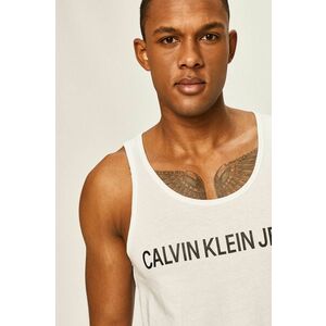 Tričko Calvin Klein Jeans pánske, biela farba vyobraziť