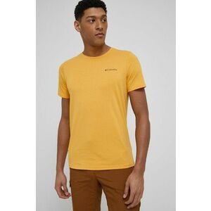 Športové tričko Columbia Sun Trek žltá farba, jednofarebné vyobraziť