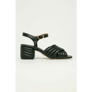 Kožené sandále Tory Burch čierna farba vyobraziť