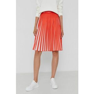 Sukňa Calvin Klein oranžová farba, mini, áčkový strih vyobraziť