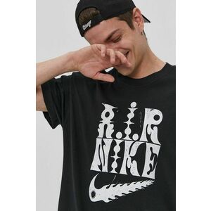 Tričko Nike Sportswear pánske, čierna farba, s potlačou vyobraziť
