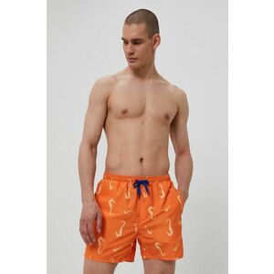 Plavkové šortky Only & Sons oranžová farba vyobraziť