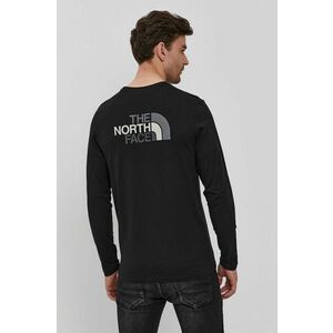 Tričko s dlhým rukávom The North Face pánske, čierna farba, s potlačou vyobraziť