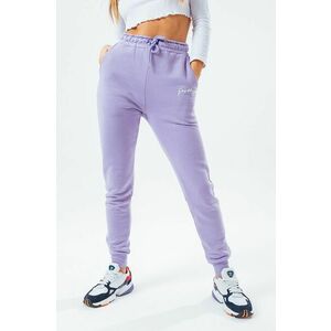 Nohavice Hype SIGNATURE dámske, fialová farba, jednofarebné vyobraziť