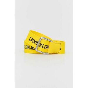 Opasok Calvin Klein Jeans dámsky, žltá farba vyobraziť