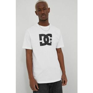 Bavlnené tričko DC biela farba, s potlačou vyobraziť