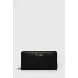 Kožená peňaženka Tommy Hilfiger dámska, čierna farba vyobraziť