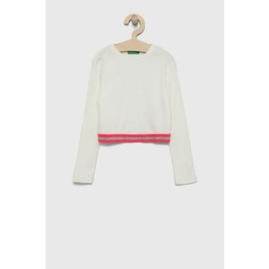 Detský sveter United Colors of Benetton biela farba vyobraziť