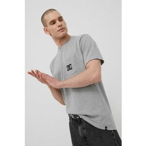 Bavlnené tričko DC šedá farba, s potlačou vyobraziť