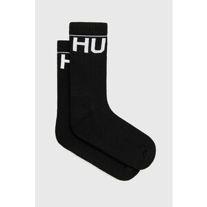 Ponožky Hugo (2-pack) pánske, čierna farba vyobraziť
