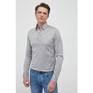 Bavlnená košeľa Eton pánska, šedá farba, regular, s golierom button-down vyobraziť