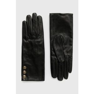 Kožené rukavice Marciano Guess dámske, čierna farba vyobraziť