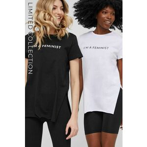Bavlnené tričko Answear Lab x limitovaná kolekcia NO SHAME čierna farba vyobraziť