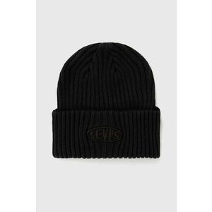 Bavlnená čiapka Levi's čierna farba, bavlnená vyobraziť