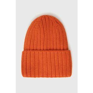 Vlnená čiapka Answear Lab oranžová farba, z hrubej pleteniny vyobraziť